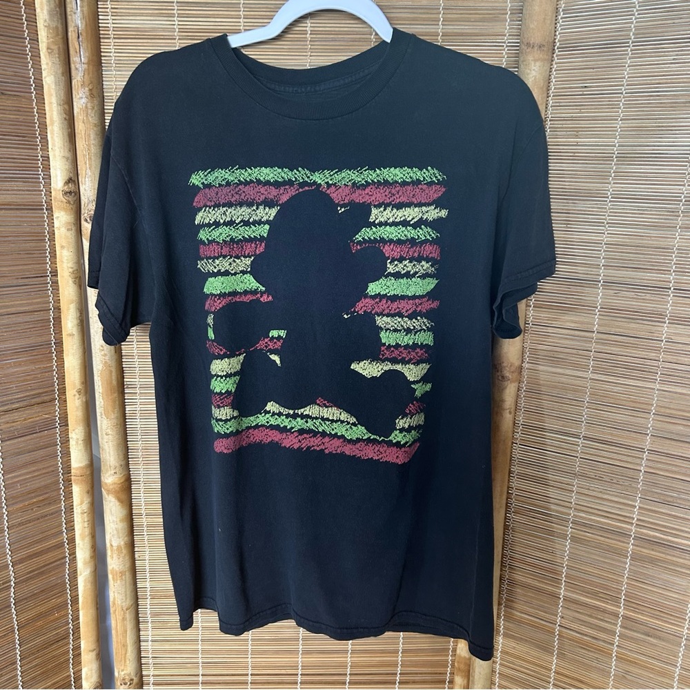 Nintendo Mario Overlay Mineral Wash T-Shirt Size Medium